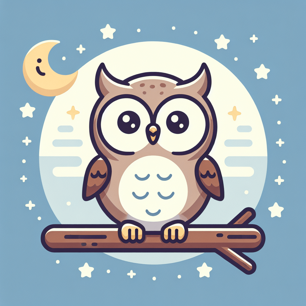 Cheerful Moonlit Owl Numbered Painting Kits