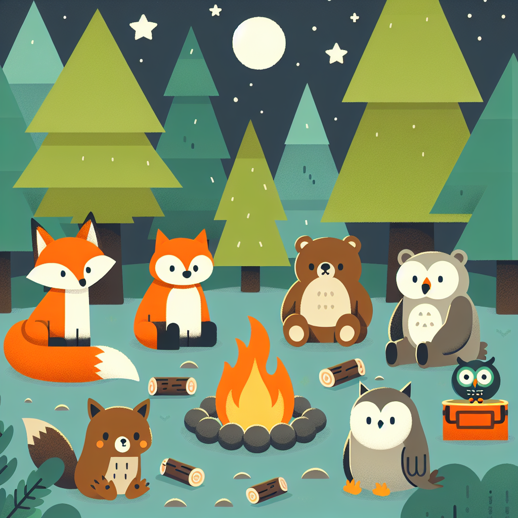 Woodland Creatures Campout Painting Number Kit