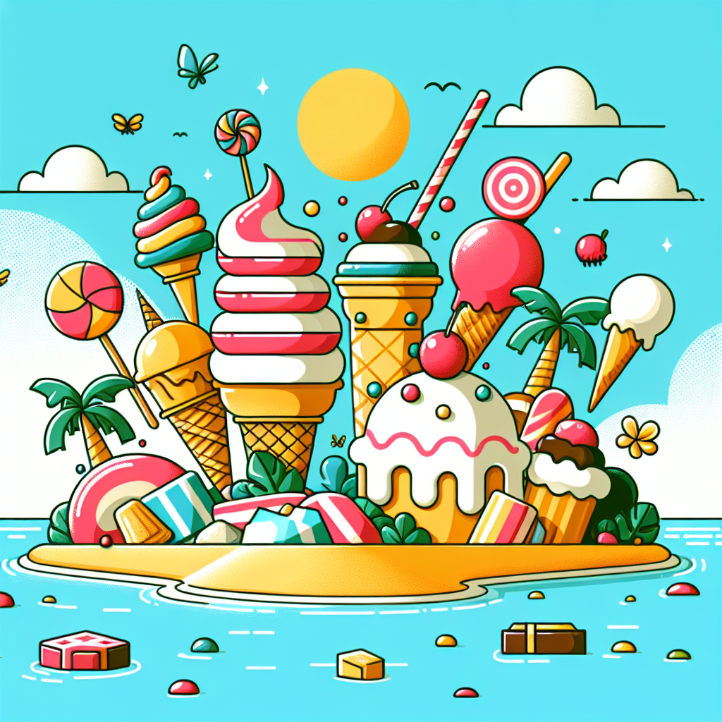 Ice Cream Island Paradise Numbered Painting Kits