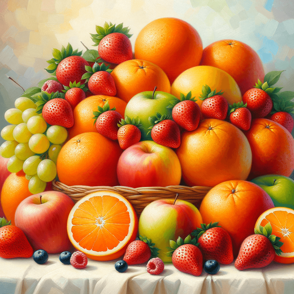 Colorful Fruit Medley Number Painting