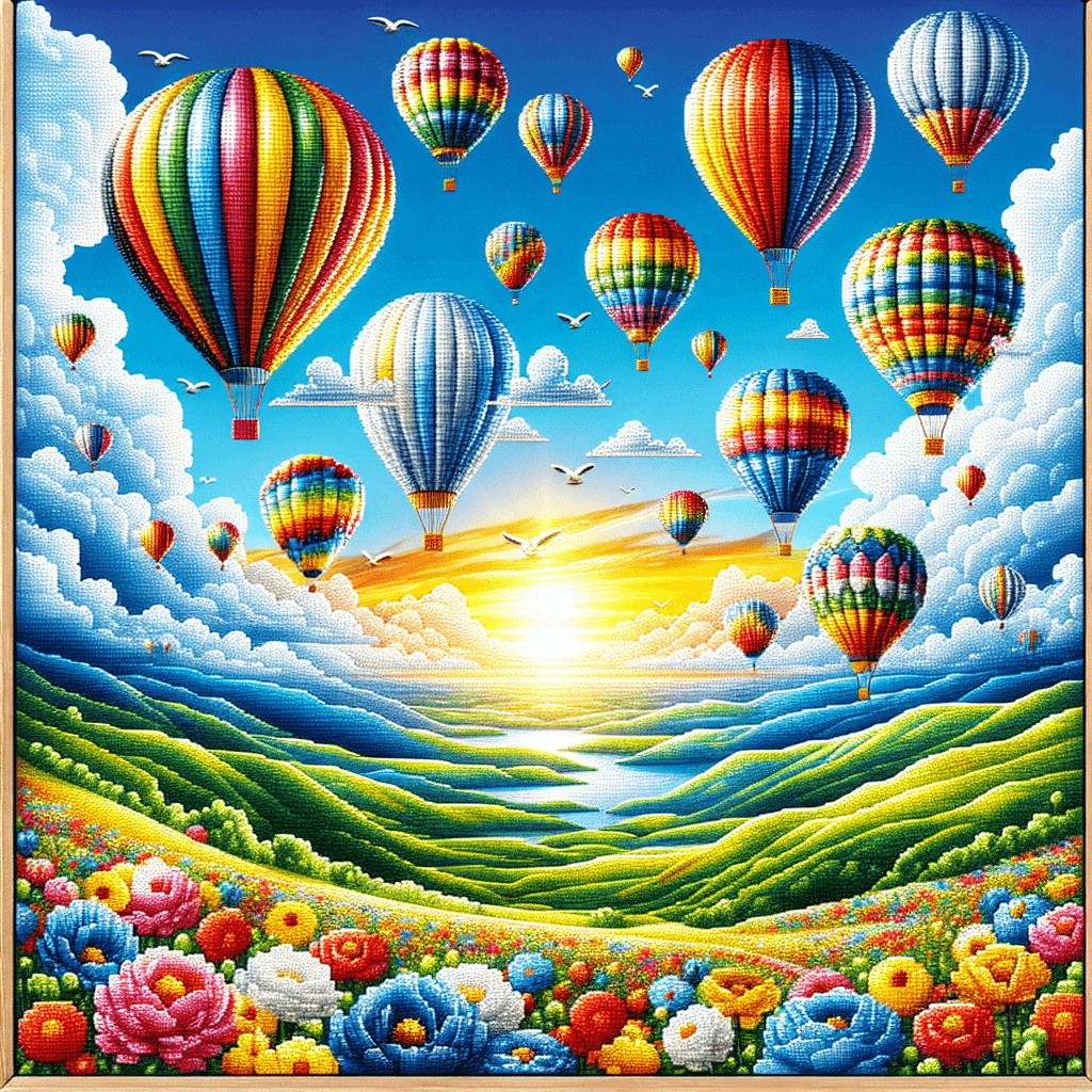 Aerial Balloon Journey Paint By Number