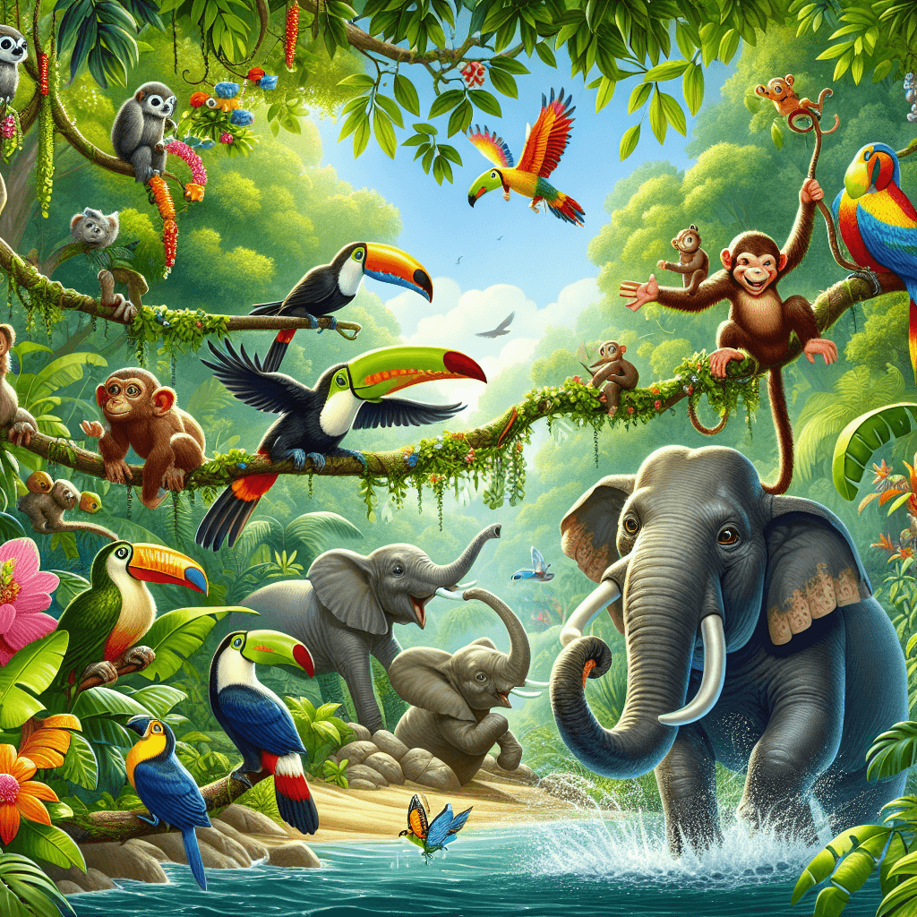 Funky Jungle Safari Painting Number Kit