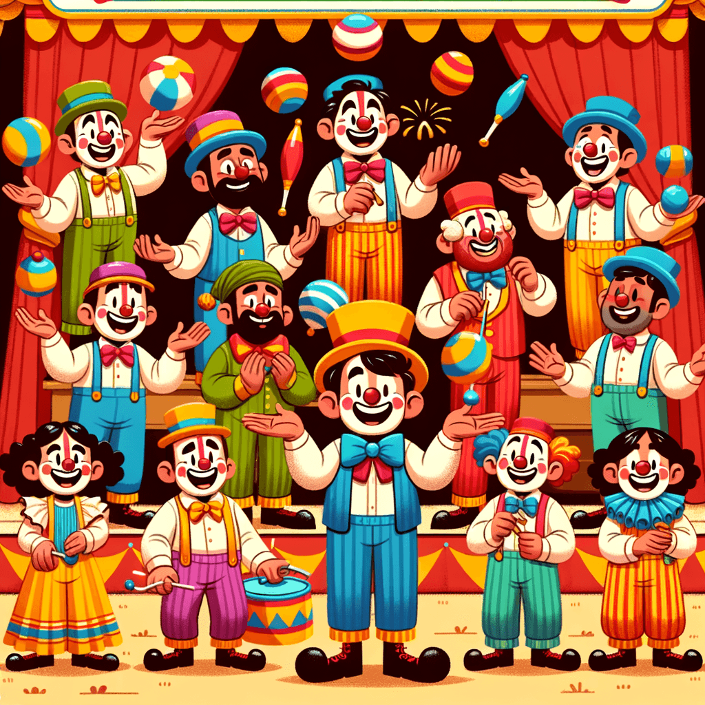 Silly Circus Clowns Paint By Number