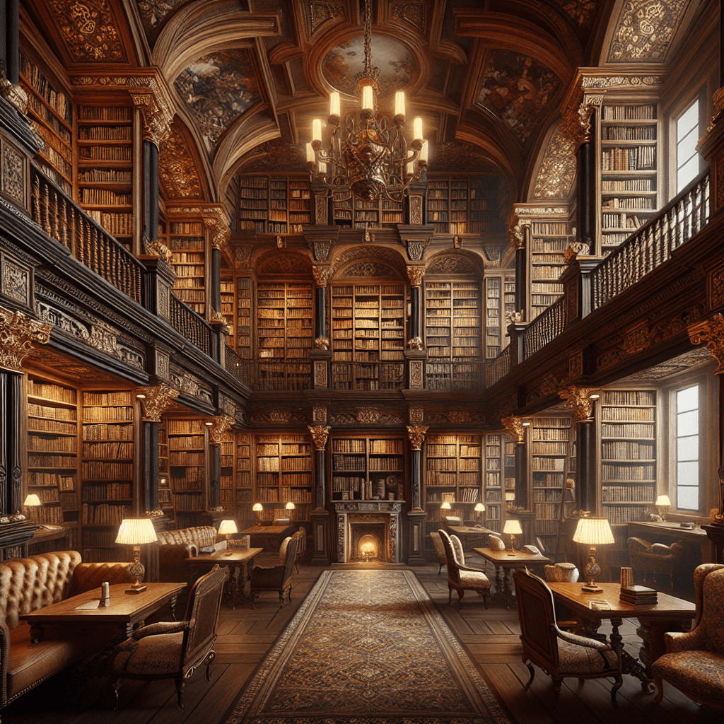 Old-World Library Charm Paint By Numbers Kits