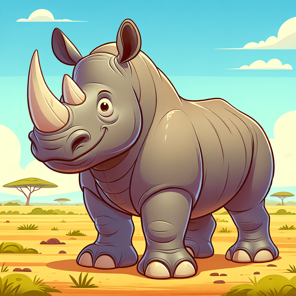 Safari Rhino Wander Paint By Numbers Art