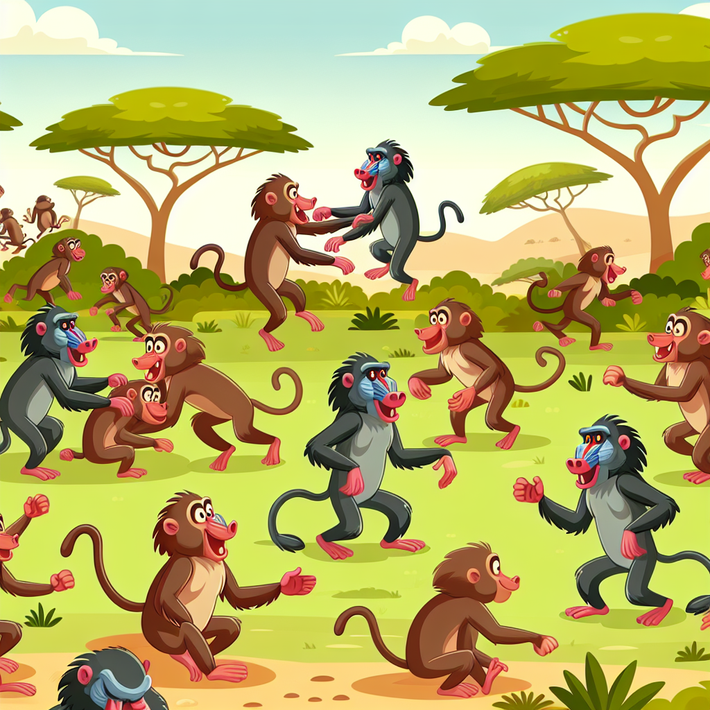 Bouncing Baboons Paint By Numbers Kits