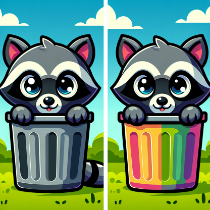 Cheeky Raccoon Paint By Color