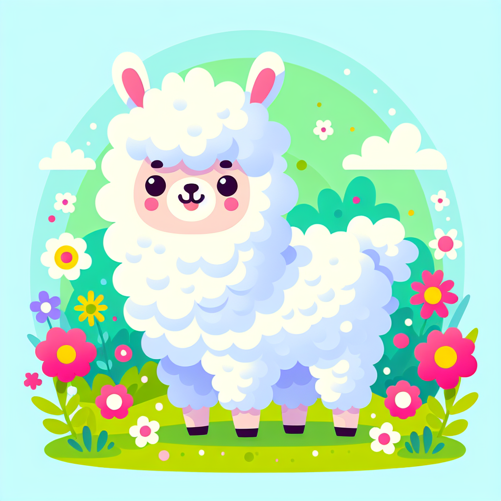 Cute Llama Painting Number Kit