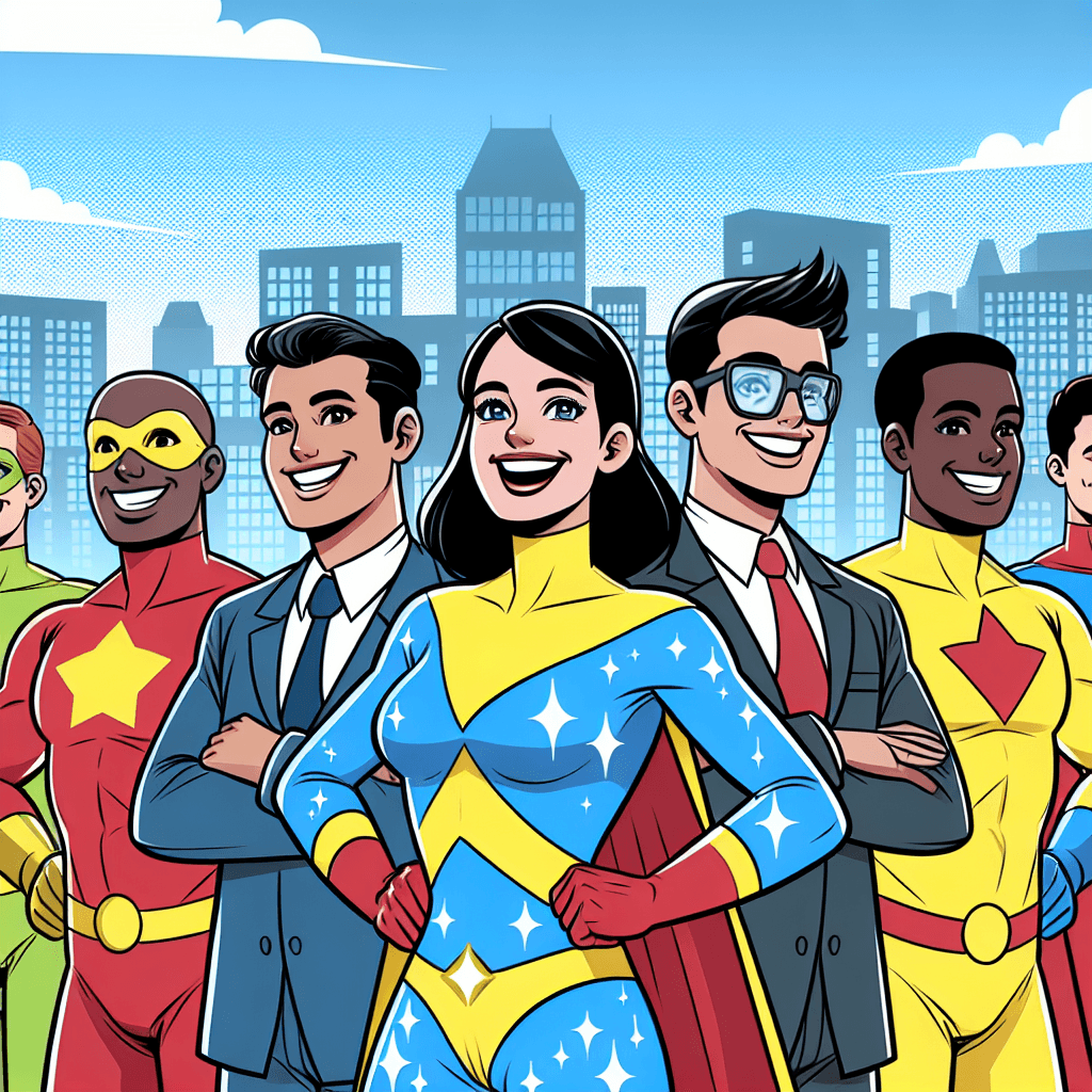 Dashing Superheroes Paint By Numbers