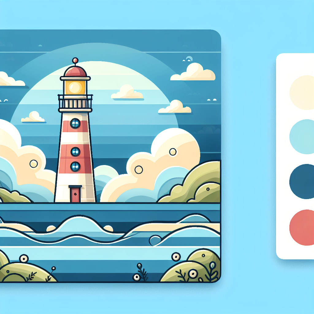 Bright Lighthouse Painting By Numbers Kit