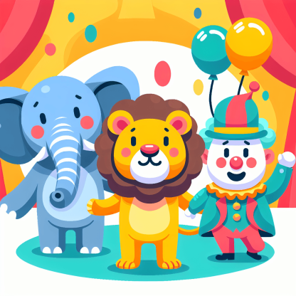 Joyful Animal Circus DIY Paint By Numbers