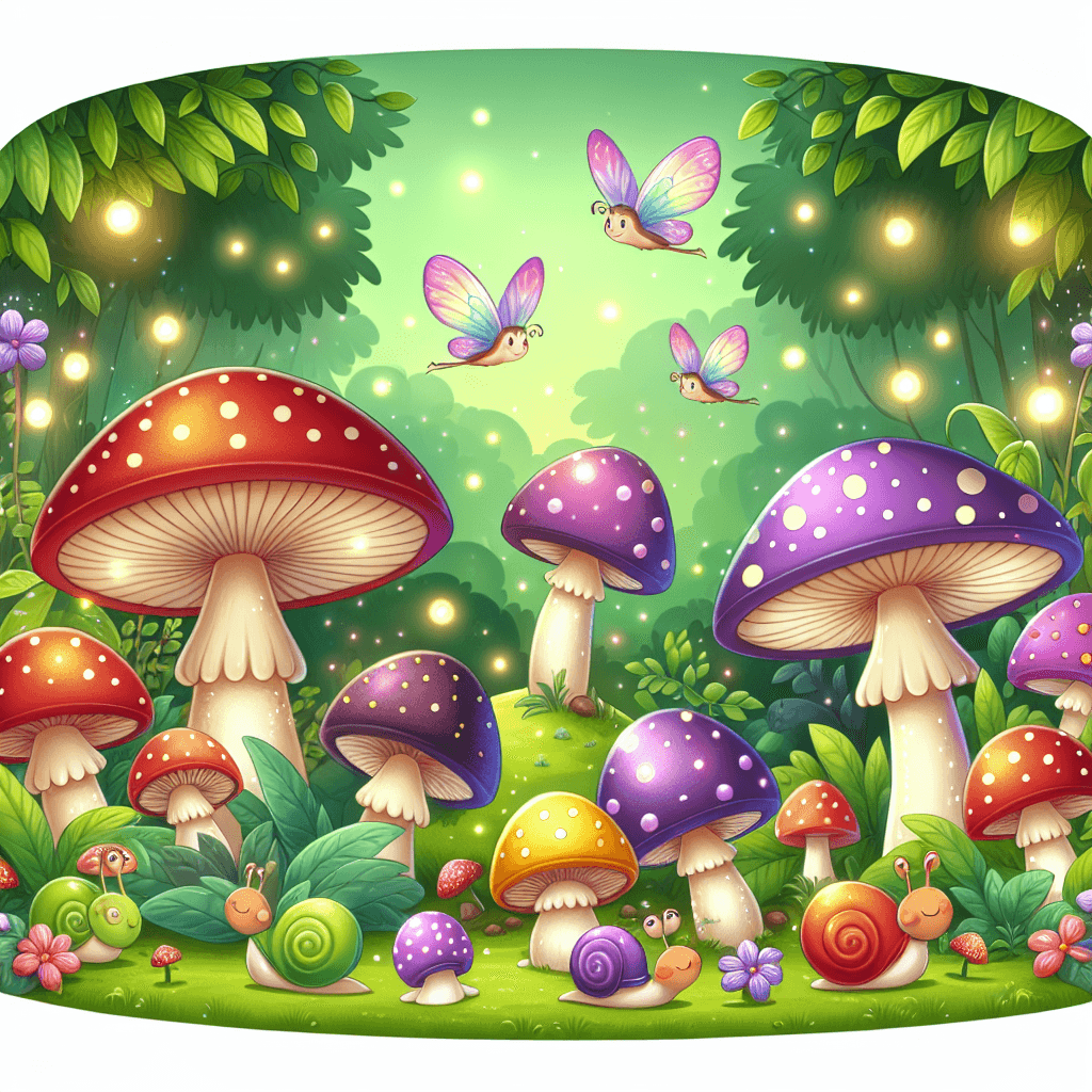 Magical Mushroom Wonderland Paint By Numbers Art