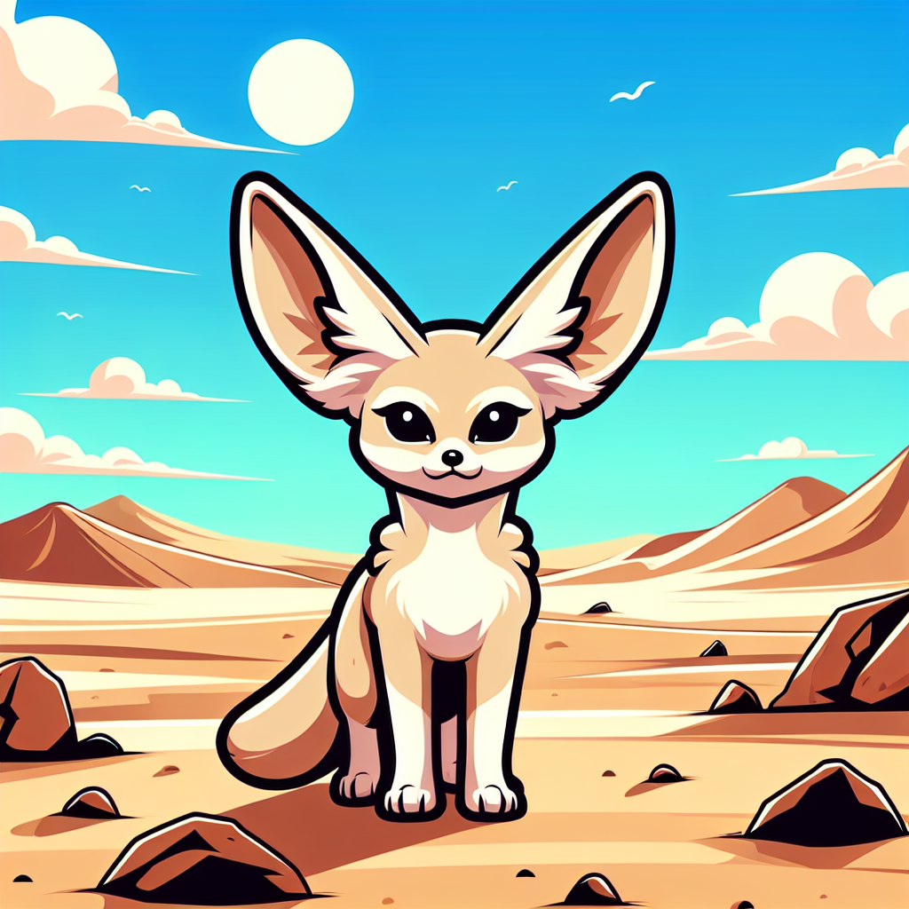 Fanciful Fennec Fox Paint By Numbers Art