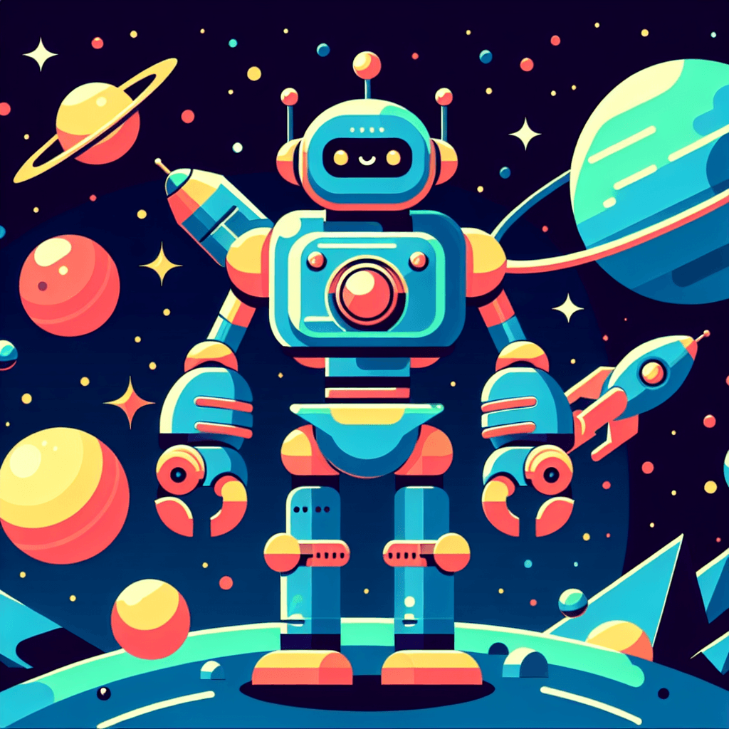 Galactic Robot Guardians Painting By Numbers Kit