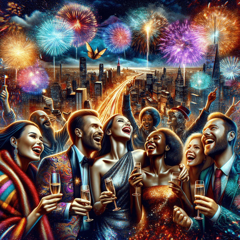 New Year's Eve Celebration Painting By Numbers Kit