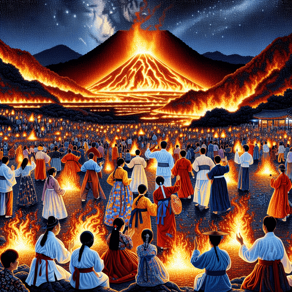 Jeju Fire Festival - South Korea Paint By Numbers