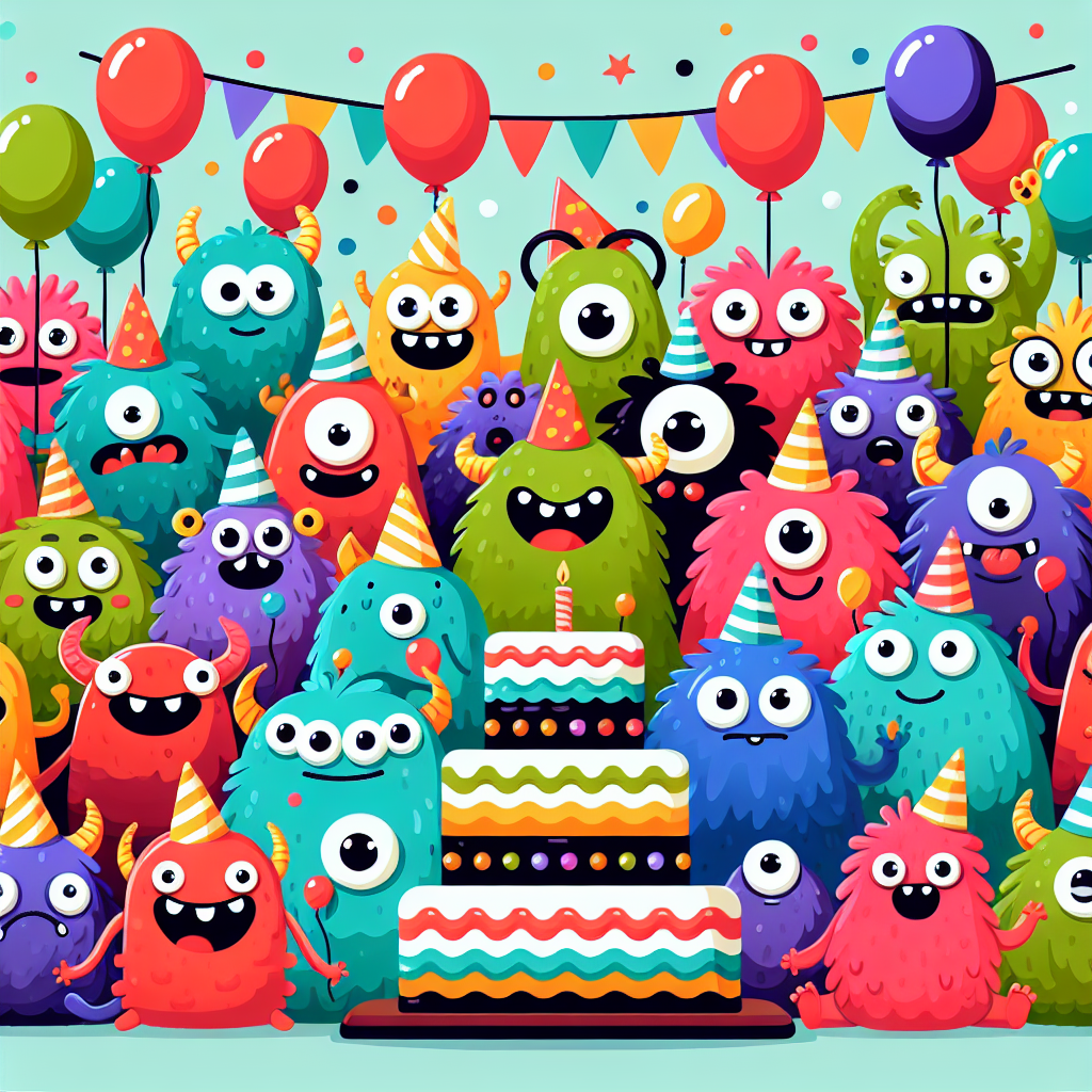Monster Party Fun Paint By Numbers