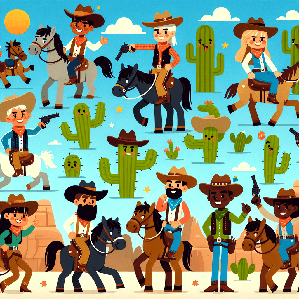Exciting Wild West Adventure Number Painting
