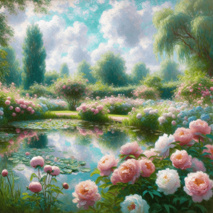 Monet's Garden Harmony Painting By Numbers Kit