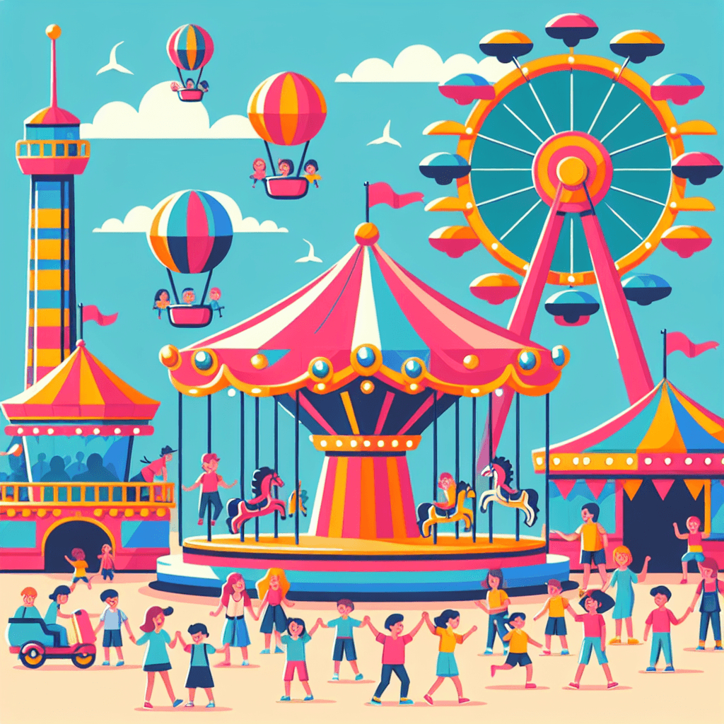 Fun Fairground Rides DIY Paint By Numbers