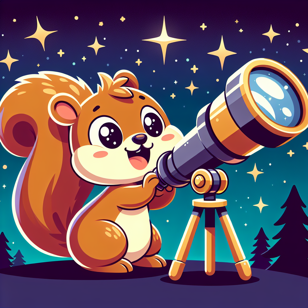 Stargazing Squirrel Numbered Painting Kits