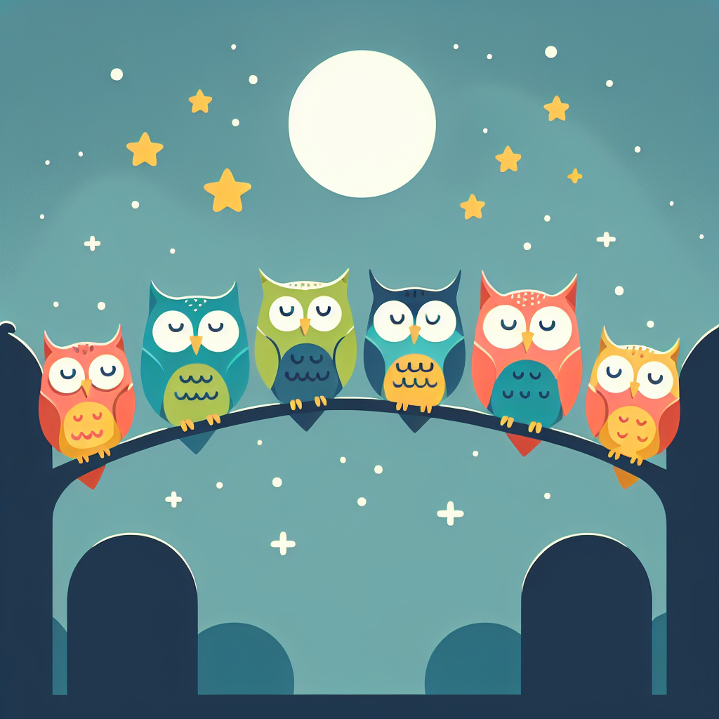 Starry Night Owl Pals Paint By Numbers Art