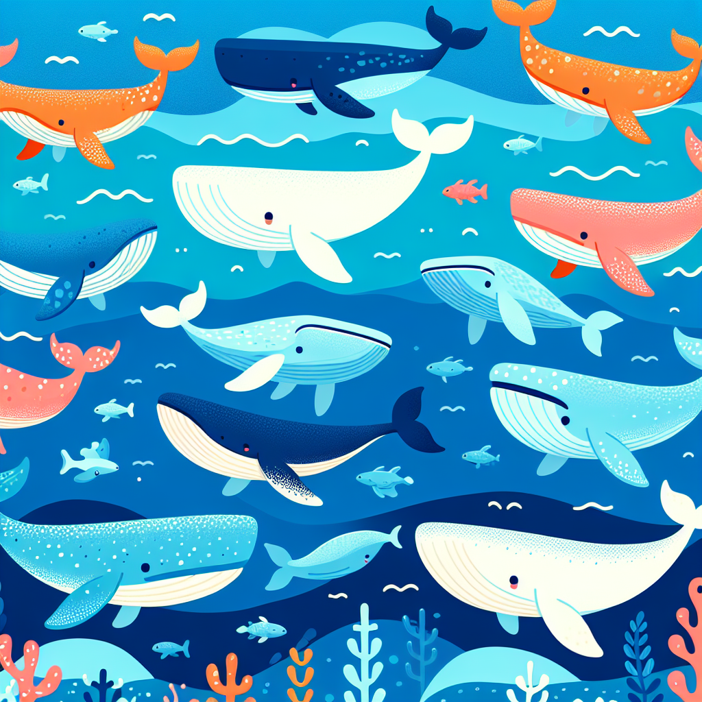 Whimsical Whale Watch Number Painting