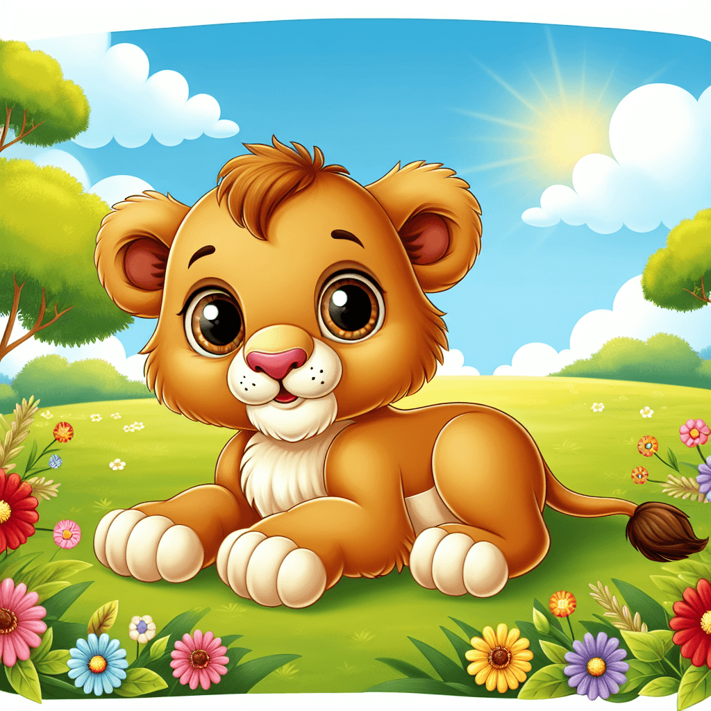 Cuddly Lion Cub Paint By Numbers