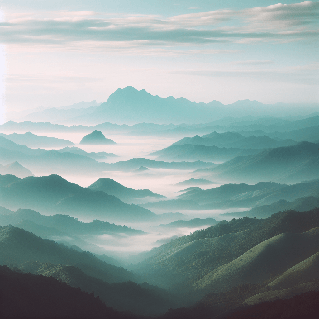 Ethereal Mountain Mist Paint By Numbers