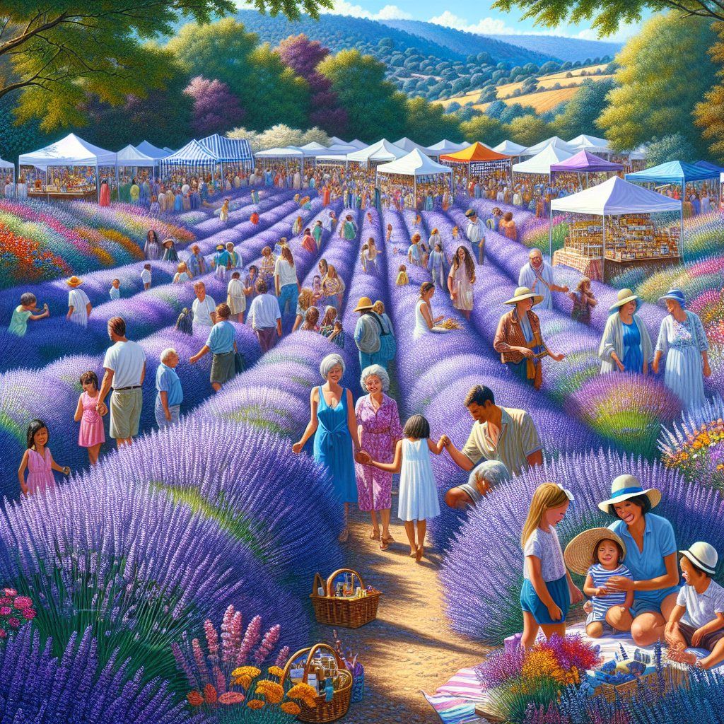 Upstate New York Lavender Festival - USA Number Painting