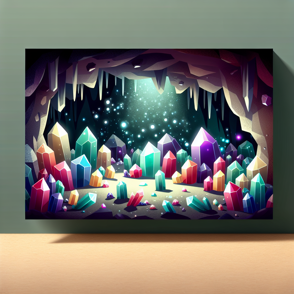 Mystical Crystal Cavern Paint By NumbersMystical Crystal Cavern - DIY Painting By Numbers Kit - Image 3