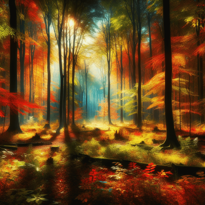 Autumnal Forest Glade DIY Paint By Numbers