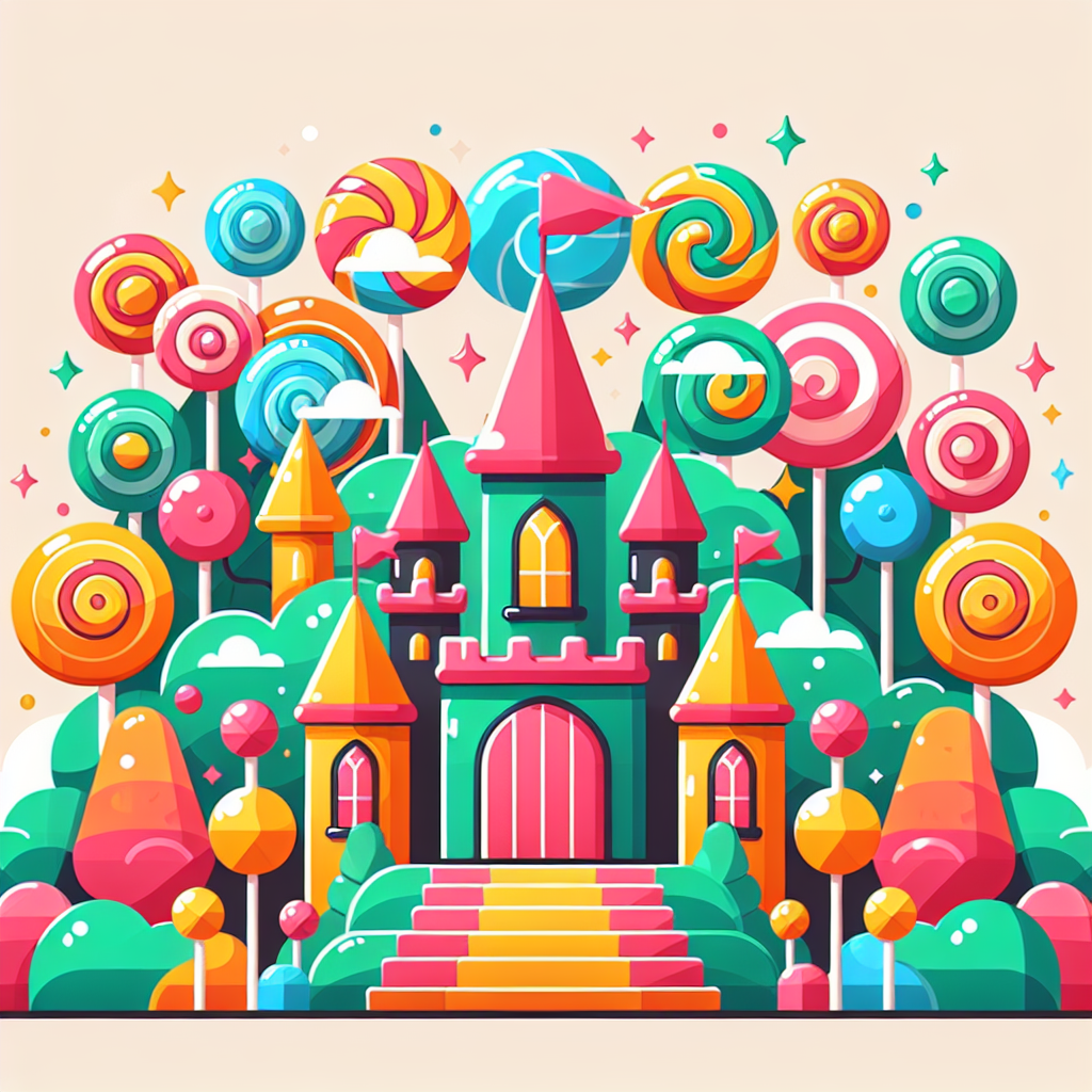 Rainbow Candy Castle Painting Number Kit