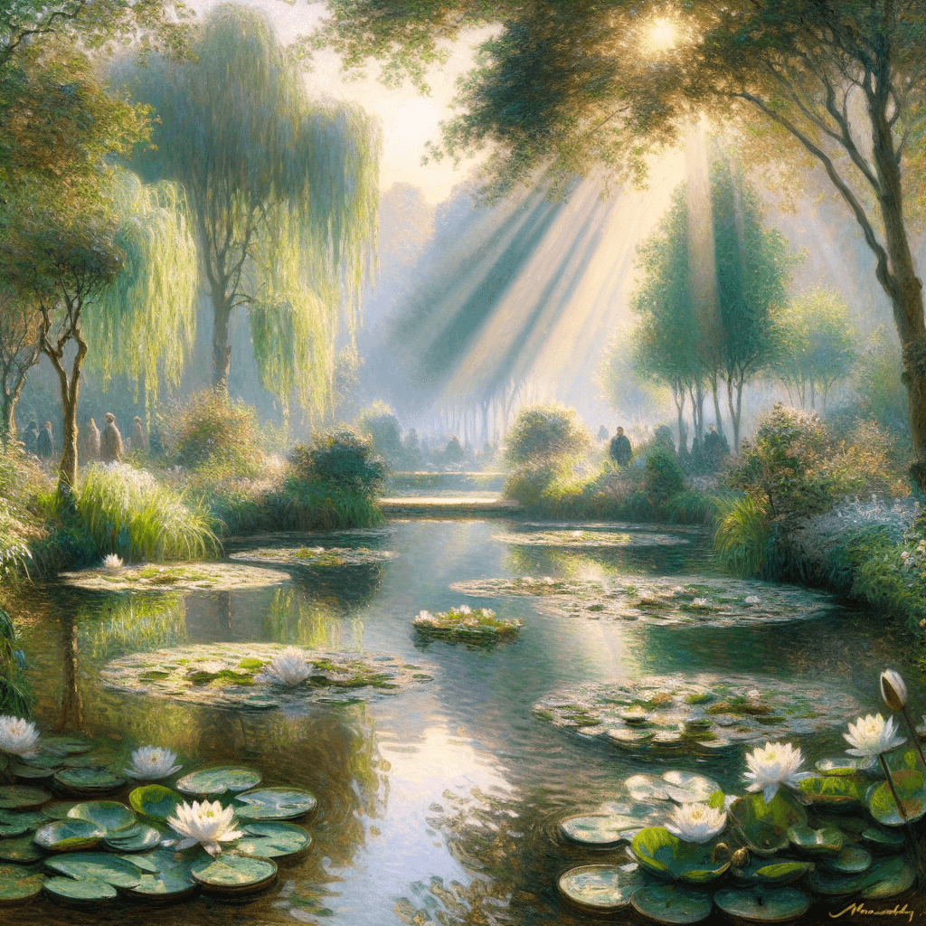 Ethereal Garden Reflection Number Painting