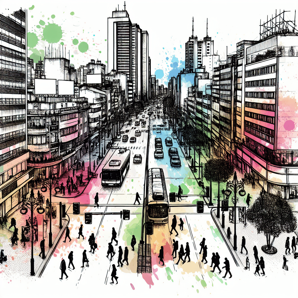 Dynamic Urban Sketch Paint By Numbers