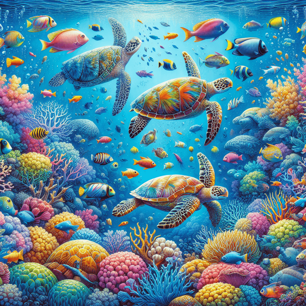Under The Ocean Waves Number Painting