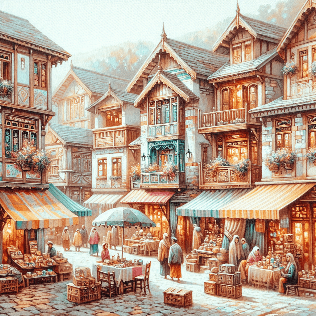 Artisan Village Street Paint By Numbers Kits