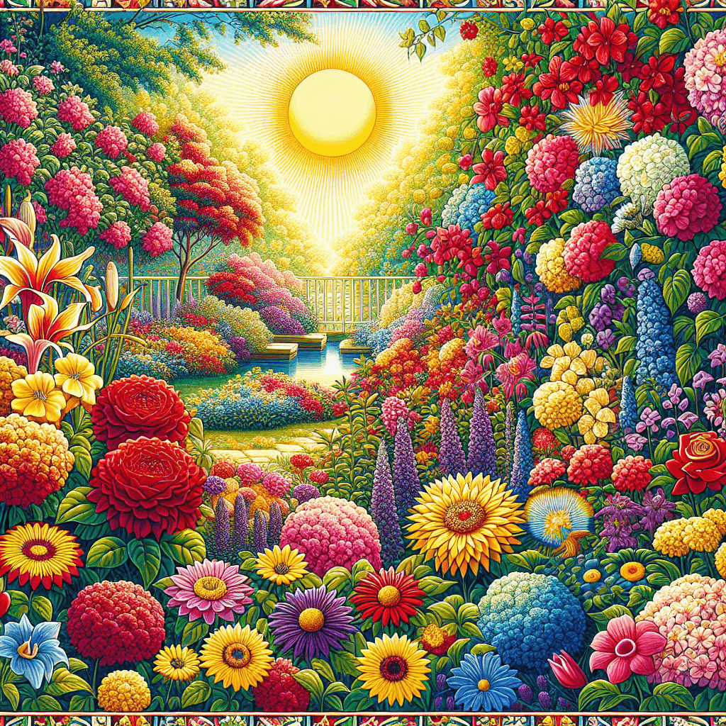 Vivid Summer Blossoms Painting By Numbers Kit