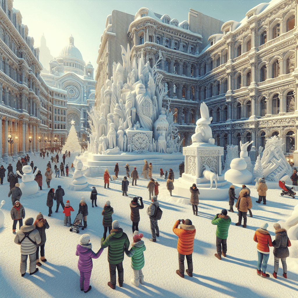 Snow Sculpture Festival Paint By Numbers Art