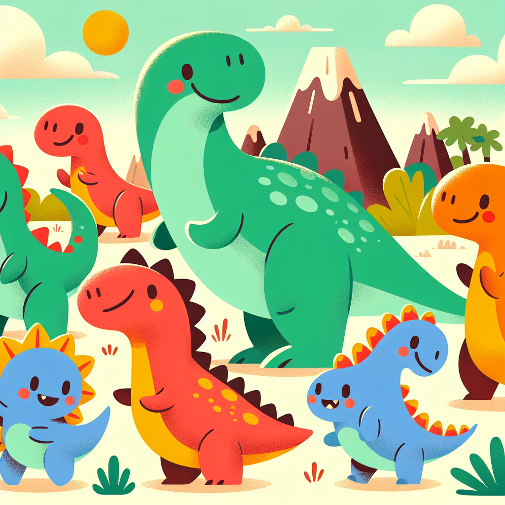 Funky Dinosaur Dance Number Painting