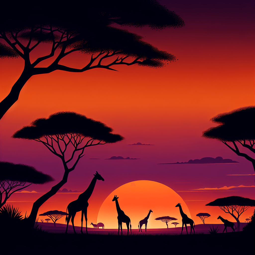 Silent Safari Dusk Painting Number Kit
