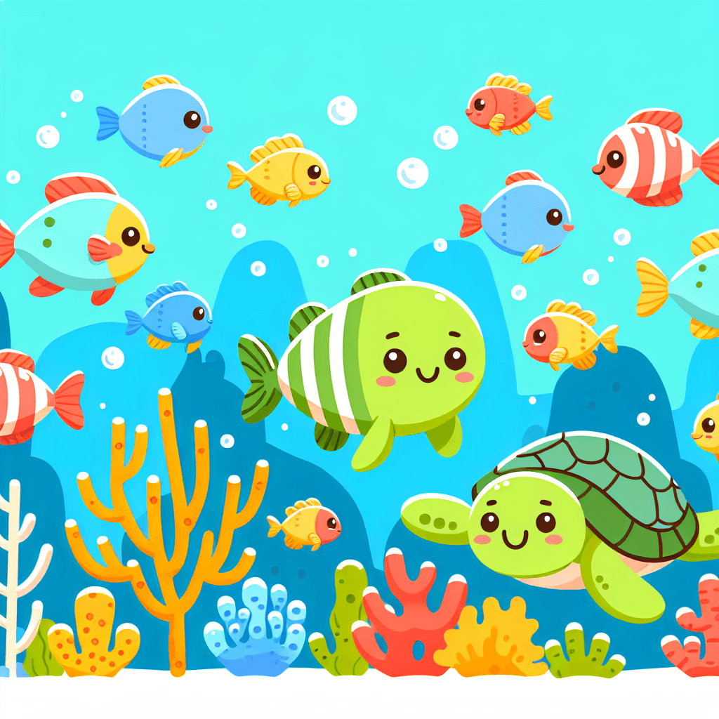Whimsical Underwater Friends Number Painting