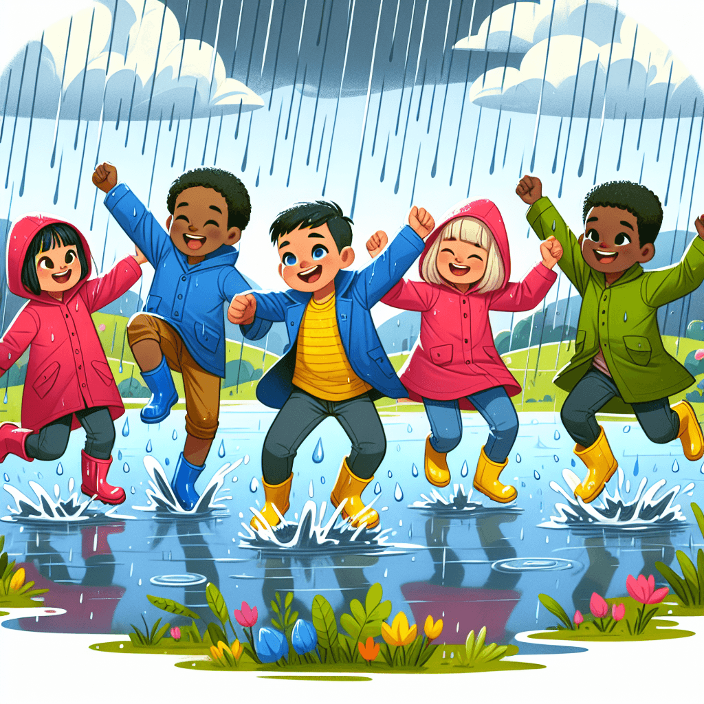 Playful Puddle Jumpers Paint By Numbers Art