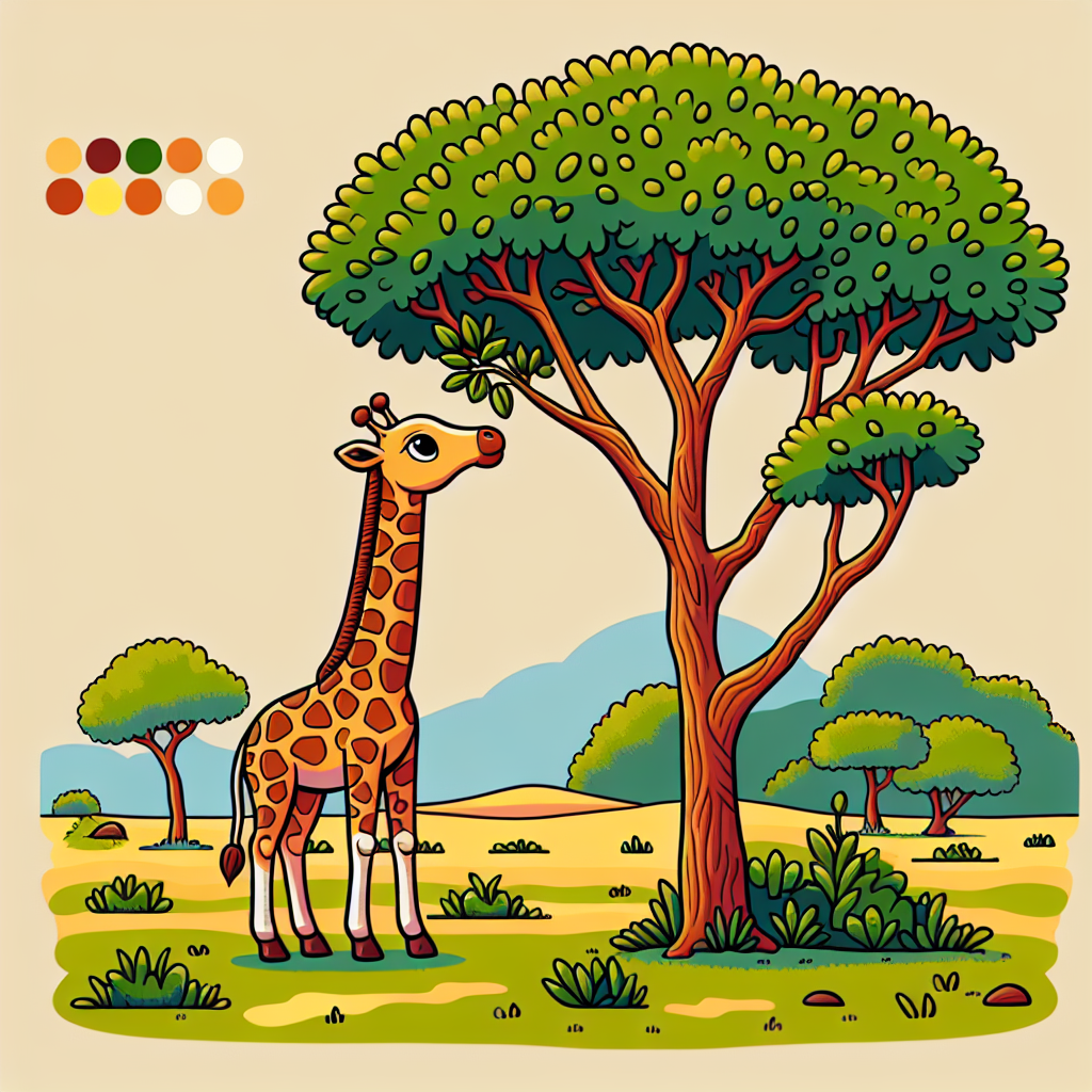 Giraffe Safari Expedition Paint By Number