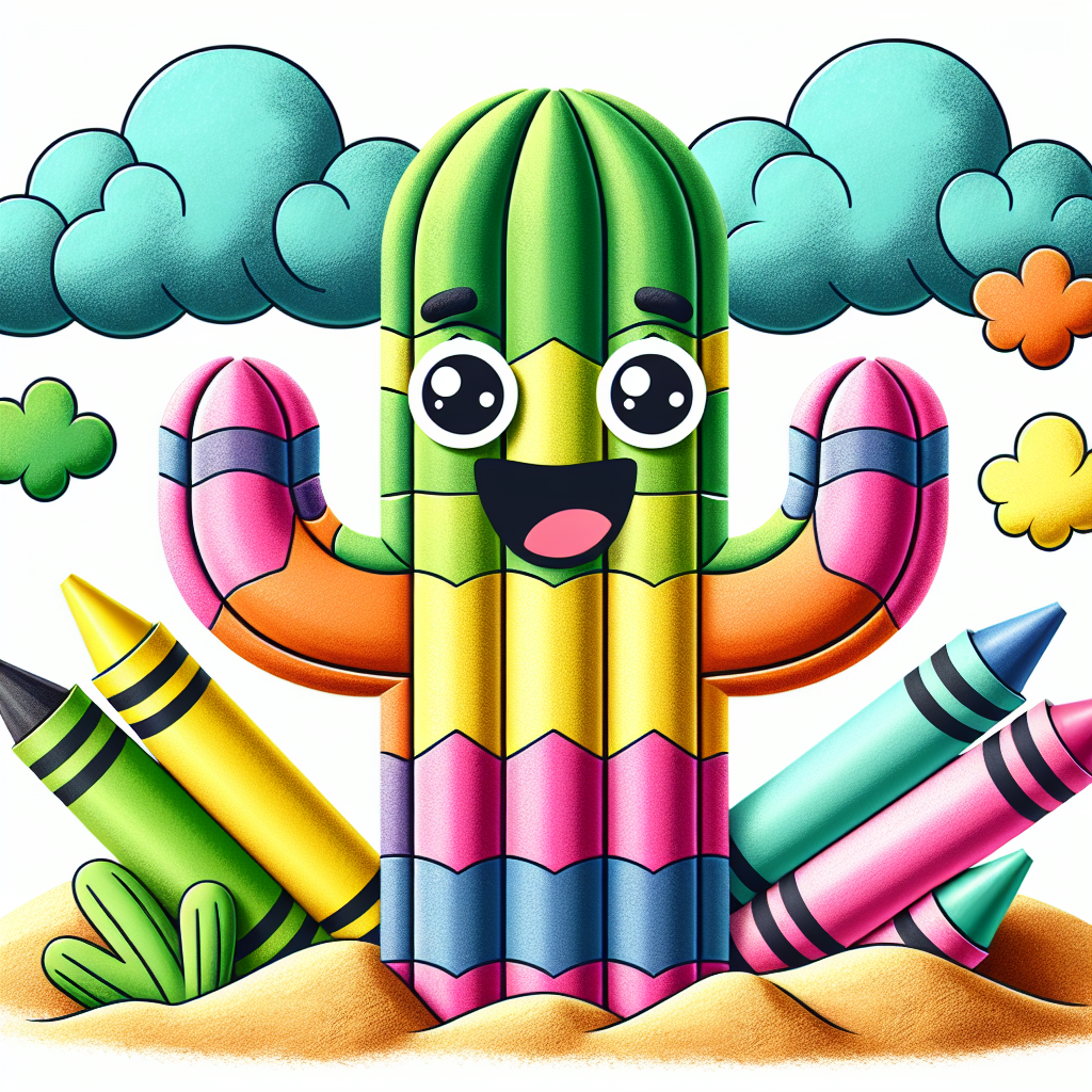 Creative Crayon Cactus Paint By Color