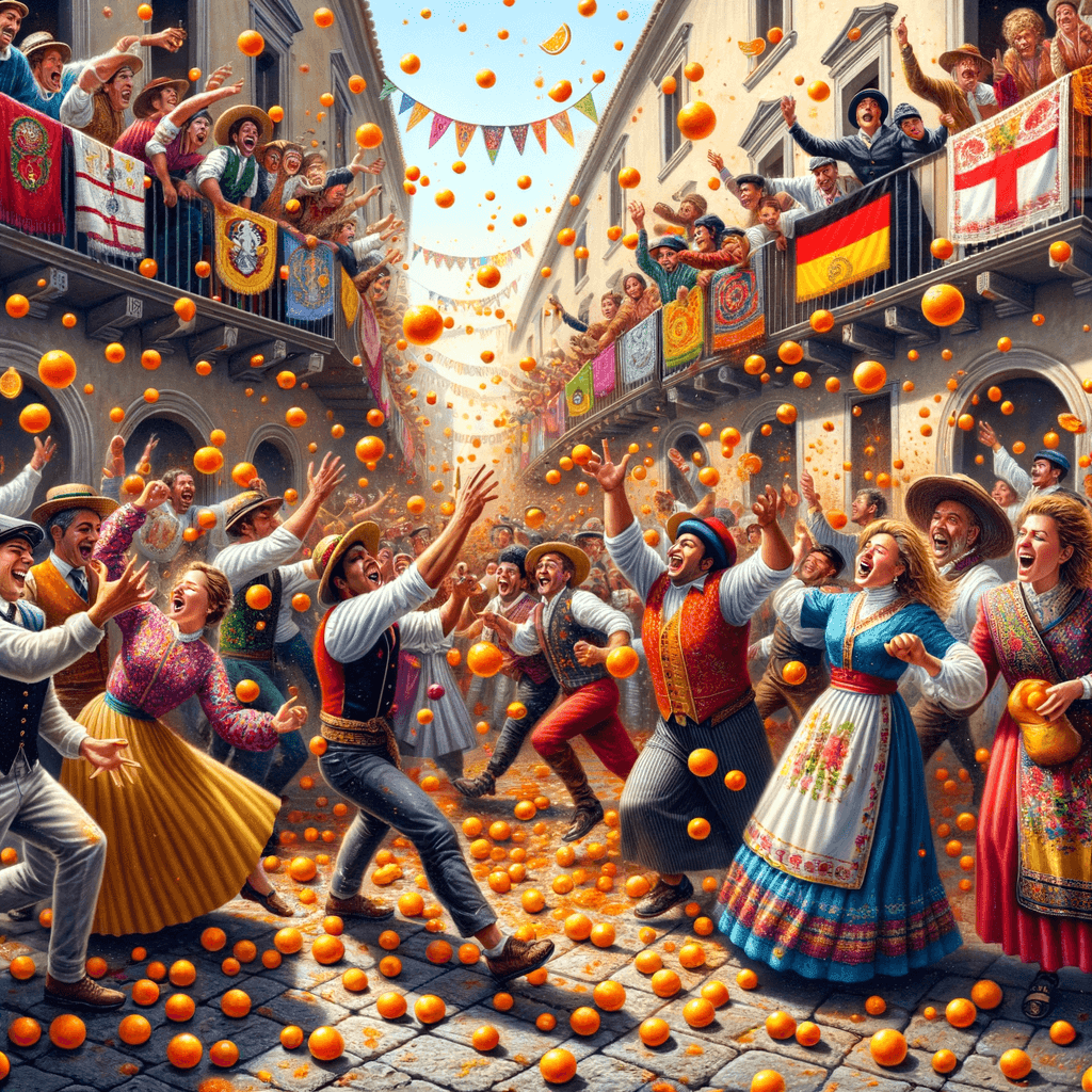 Carnival Of Ivrea - Ivrea, Italy Number Painting