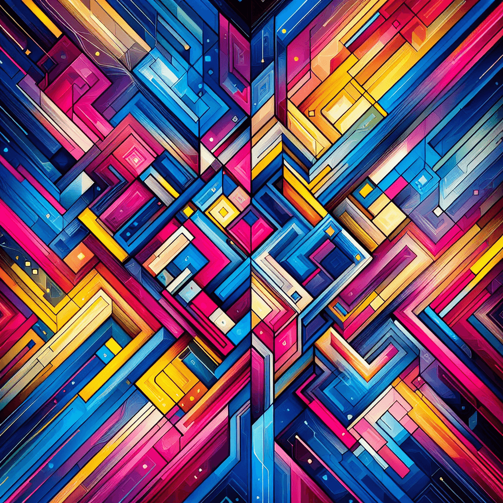 Radiant Geometric Dreams Painting By Numbers Kit