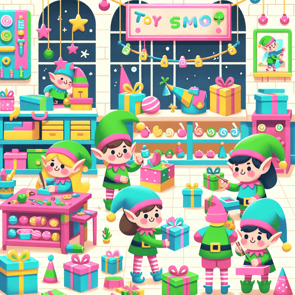 Secret Elf Workshop Paint By Numbers Art