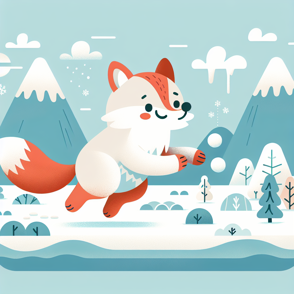 Arctic Fox's Winter Fun Paint By Color