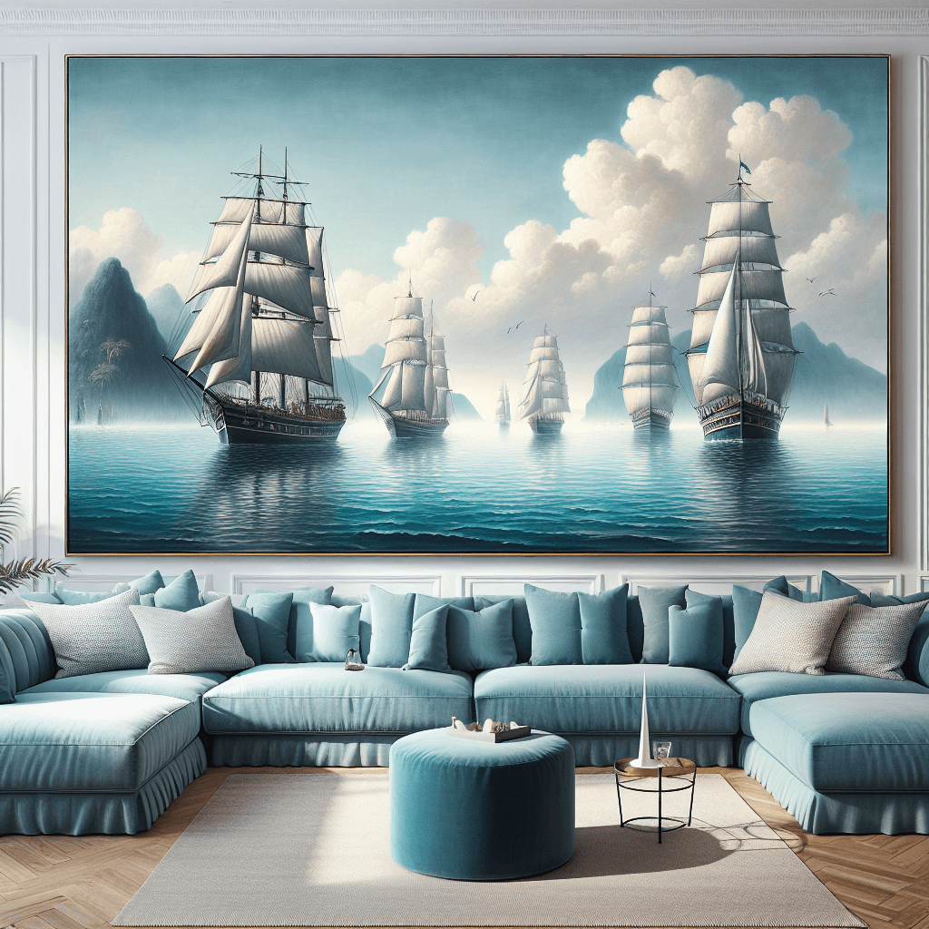 Classic Ocean Sailboats Painting Number Kit